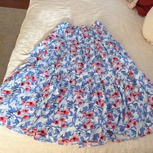 BURU Floral full A-Line Skirt- M/L